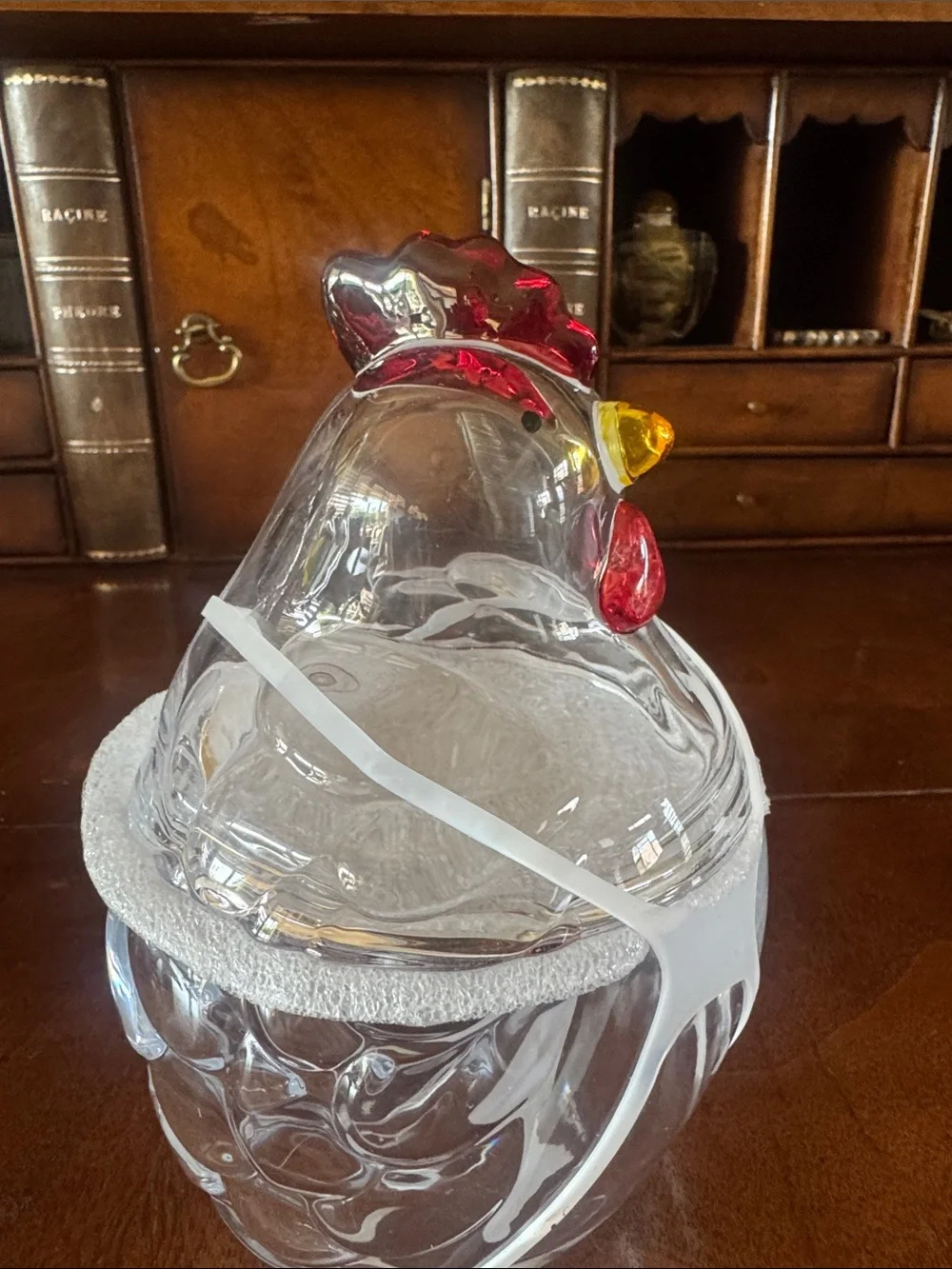Adorable! Mama Hen and Boy and Girl Chicks Glass Canisters - New!